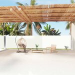 vidaXL Auvent latéral rétractable Crème 160x1200 cm