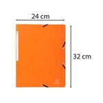 Chemise à élastiques sans Rabats carton 400g 24x32 cm Orange x 25 EXACOMPTA