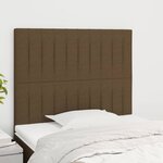 vidaXL Têtes de lit 2 Pièces Marron Foncé 90x5x78/88 cm Tissu