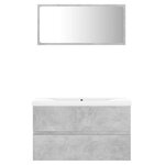 vidaXL Ensemble de meubles de salle de bain gris béton bois ingénierie