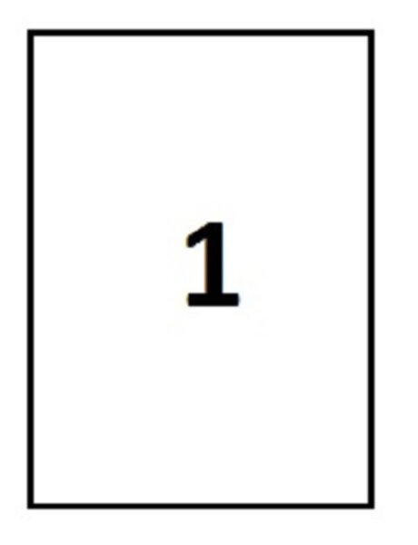 Lot de 100 planches a4 d'étiquettes adhésives 210 x 297 mm (1 par a4 )