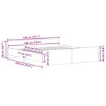 vidaXL Cadre de lit sans matelas blanc 180x200 cm
