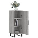 vidaXL Buffet Sonoma gris 34 5x34x90 cm Bois d'ingénierie