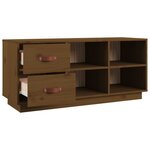 vidaXL Banc à chaussures Marron miel 100x34x45 cm Bois de pin massif