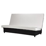 Banquette clic-clac 3 places 192 x 95 cm tissu noir