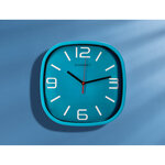 Q-connect horloge murale - Plastique - Diamètre 30 cm - Bleu