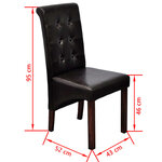 vidaXL Chaises à manger lot de 6 marron similicuir