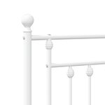 vidaXL Cadre de lit métal sans matelas et tête de lit blanc 193x203 cm