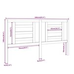 vidaXL Tête de lit Noir 166x4x100 cm Bois de pin massif