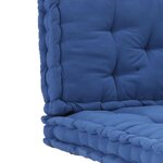 vidaXL Coussins de plancher de palette lot de 2 Coton Bleu clair