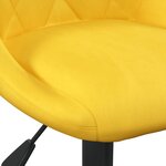 vidaXL Chaises à manger pivotantes lot de 2 jaune moutarde velours