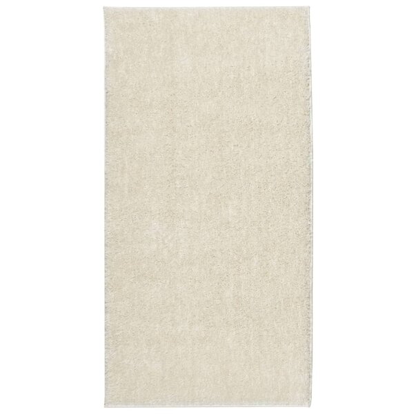 vidaXL Tapis ISTAN à poils longs aspect brillant crème 100x200 cm