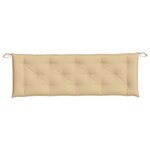 vidaXL Coussin de banc de jardin beige mélangé 150x50x7 cm tissu