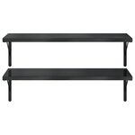 vidaXL Étagères murales 2 Pièces 100x40 cm noir acier inoxydable