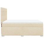 vidaXL Sommier à lattes de lit avec matelas Crème 140x200 cm Tissu