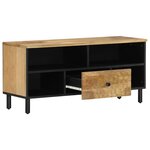 vidaXL Meuble TV 100x33x46 cm bois massif de manguier