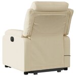 vidaXL Fauteuil inclinable de massage Crème Tissu