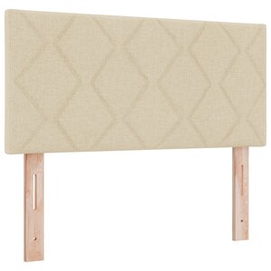 Cabeçal vidaXL Design Blocs en Diamant Crème 100 cm Tissu