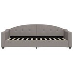 vidaXL Lit de jour avec matelas taupe 80x200 cm tissu