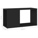 vidaXL Meuble TV Noir 60x24x32 cm Aggloméré