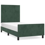 vidaXL Cadre de lit sans matelas vert foncé 80x200 cm velours