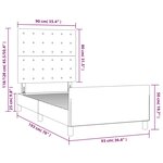 vidaXL Cadre de lit sans matelas gris clair 90x190 cm velours