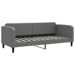 vidaXL Lit de jour avec gigogne et tiroirs gris foncé 80x200 cm tissu