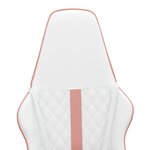 vidaXL Chaise de jeu Blanc et rose Similicuir