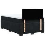 vidaXL Sommier à lattes de lit avec matelas Noir 120x200 cm Velours