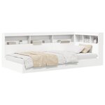 vidaXL Lit étagère blanc 90x200 cm en bois aggloméré