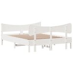 vidaXL Cadre de lit sans matelas blanc 140x200 cm bois de pin massif