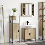 vidaXL Ensemble de meubles de salle de bain 3 pièces Chêne Sonoma