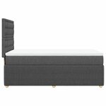 vidaXL Sommier à lattes de lit et matelas Gris foncé 90x190 cm Tissu