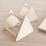 Jeu d'équilibre et motricité Montessori bois naturel et bleu turquoise