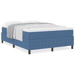 vidaXL Lit avec Sommier et Matelas Bleu 140x200 cm en Velours Côtelé