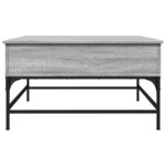 vidaXL Table basse sonoma gris 80x80x45 cm bois d'ingénierie et métal