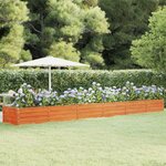 vidaXL Lit surélevé de jardin rouillé 600x80x45 cm acier corten