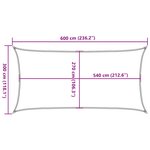 vidaXL Voile d'ombrage 160 g/m² Beige 3x6 m PEHD