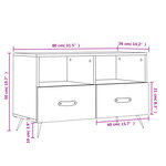 vidaXL Meuble TV Chêne fumé 80x36x50 cm Bois d'ingénierie