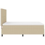 vidaXL Lit à ressort avec matelas & lumière LED vert gris 140x200 cm Tissu en velours côtelé