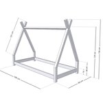 Lit tipi enfant NAKANA 90 x 180 bleu marine
