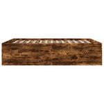 vidaXL Cadre de lit sans matelas chêne fumé 150x200 cm
