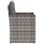 vidaXL Fauteuil de jardin avec coussins Gris Résine tressée