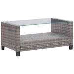 vidaXL Salon de jardin 6 Pièces avec coussins Résine tressée Gris foncé