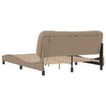 vidaXL Cadre de lit avec LED sans matelas cappuccino 160x200 cm