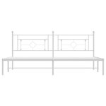vidaXL Cadre de lit métal sans matelas et tête de lit blanc 193x203 cm