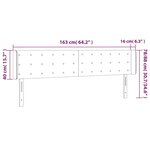 vidaXL Tête de lit avec oreilles Taupe 163x16x78/88 cm Tissu