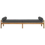 vidaXL Banc de jardin avec coussin gris résine tressée acacia