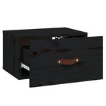 vidaXL Tables de chevet murales 2 Pièces Noir 40x29 5x22 cm