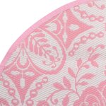 vidaXL Tapis d'extérieur rose Ø120 cm PP